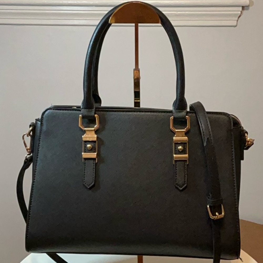 Like New Elegant Black Satchel Bag